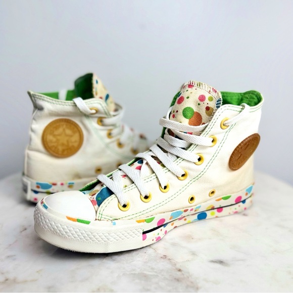 Converse Chuck Taylor Limited Edition Polka Dot Multi Color White Size 7 - Picture 3 of 10